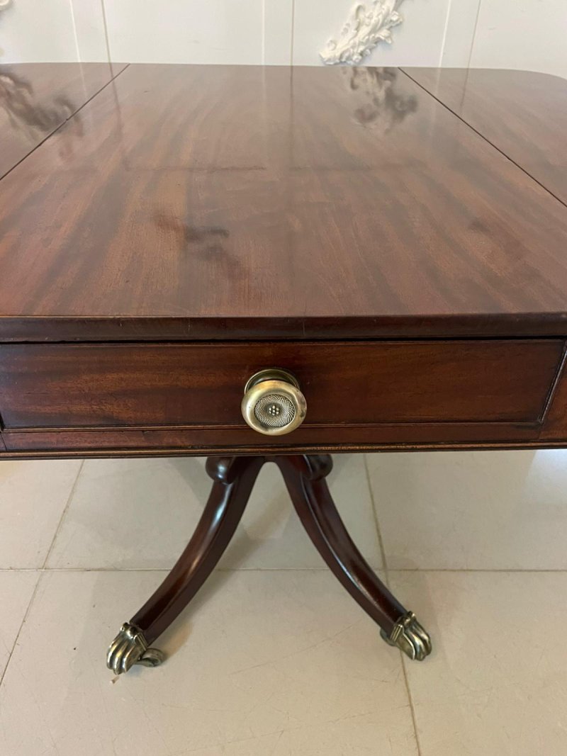 Antique Regency Mahogany 4 seater Dining/Pembroke Table - Image 11